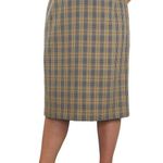 Le Suit 90s Vintage Tan Black & Red Plaid High Rise A-Line Pencil Skirt Size 14 Photo 4