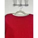 Maggie Barnes Sweater Size 14/16 Red Sparkly Bling Holidays Office Siren Photo 3