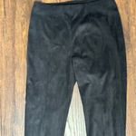 Nordstrom Black Faux Suede High Rise Stretch Slim Dress Pant Small Leggings Photo 1