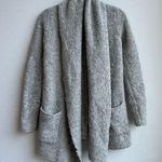 Aritzia Babaton Wool Alpaca Marled Chunky Open Front Cardigan Size XXS/XS Gray Photo 0