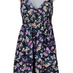 H&M Y2K Purple Butterfly Printed Fit & Flare Tank Dress Dark Romantic 4 Summer Photo 0
