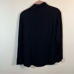 ✨ Raquel Allegra Women’s Black Asymmetrical Button Long Sleeve Top Small Black Photo 9