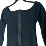 S/W/F SWF Off Shoulder Body con Midi Dress Black Small Photo 6