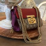 Gucci red and Brown padlock crossbody with Gold Chain Photo 1