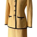St. John  Collection Vintage Suit 6 Small Set Classic Blazer Skirt Jacket Knit Photo 0