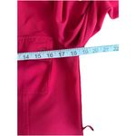 Jones New York Button Front Shirt Dress Raspberry Pink Roll Tab Sleeve Sz 4 READ Photo 5