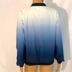 Allegra K  Blue White Ombre Casual Zip Up Lightweight Windbreaker Jacket Small Photo 7