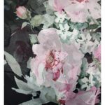 Alex Evenings Womens Blouse Size L Black Floral Bell Sleeve Sheer Top Photo 1