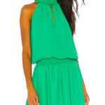 Amanda Uprichard  S Kimmie Dress Smocked Sleeveless Blouson Green Photo 0
