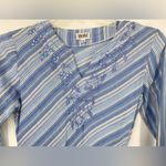 Kashi, bathing suit cover up, blue‎ stripes and sequins, sz M Blue Size M Photo 2