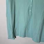 Athleta  Uptempo Ribbed Henley Top‎ Long Sleeve Seafoam Green Size Large Photo 2