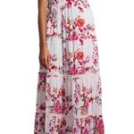 Romantic Gypsy Maternity Floral Crochet Trim Maxi Dress Photo 2