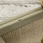 Vintage Beige Floral Needlepoint Clutch Handbag Photo 15