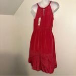 Rebecca Taylor PUNCHED CAMI Silk Mini Dress color Melon Size 4 NWT RETAIL $345 Photo 4