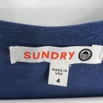 Sundry Womens XL Navy Blue Drop Waist Sleeveless Ruched Jade Dress Summer Casual Photo 1