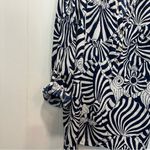 Caribbean Joe NWT  Navy & White Seashell Print Blouse Size 2X Photo 3