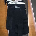 Juicy Couture Retro  Pam & Gela Black Gloves with Bow, Charm and Chain Photo 0