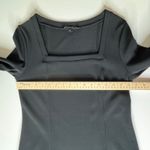 Boston Proper Black Square Neck Sheath Dress Sz Small Stretch Minimalist Career Photo 8