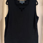 Karen Scott  Women's Black Tank Top with Bow Detail Photo 0