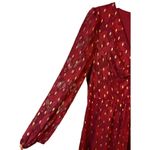 London Times  Floral Burn Out Bishop Sleeves Chiffon Fit Flare Dress Size 8 NWT Photo 5