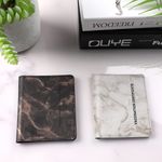 Waterproof Travel Vaccine Card Holder Cover Protector PU Leather Marble 4”x3” Photo 2