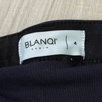 Blanqi Maternity Postpartum Belly Support Jeans | Black Distressed Raw Hem | 4 Photo 7