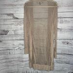 White House | Black Market  Women’s Open Front Long Cardigan Sweater Tan Beige M Photo 2