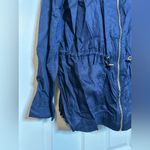 Michael Kors Blue & Gold Hooded Women’s Zip Up Rain Jacket Windbreaker Photo 3