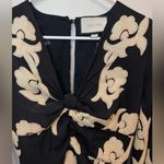 Alexis  Rimini‎ Tassel Embroidered Floral Black and White Mini Dress Size S Photo 4