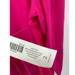 Chico's  Knit Tunic Women 2 Summer Berry Barbie Pink Knit Woven Back Stretch NWT Photo 6