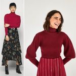 Farm Rio  Burgundy Knit Sweater Photo 2