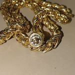 Joseph Esposito Snap Woven Chain Necklace Detachable Pendant Gold Tone Black Red Size 18 Photo 5