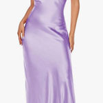Amazon Satin Midi Lavender Formal Dress Size S Photo 0