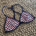 Pink Blue Striped Halter Bra Bralette Bandeau Photo 1