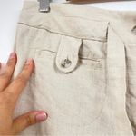 Charter Club  Linen Tan Wide Leg Womens Pants 12 Old Money Lagenlook Capsule Photo 2