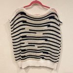 Planet by Lauren G Pima Cotton Pot Holder Boatneck Sweater One Size EUC White Photo 1