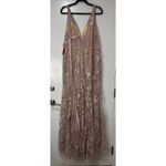 Mac Duggal Pink Floral Embellished Sleeveless Plunge Neck Gown Size 14 NWT 67481 Photo 9