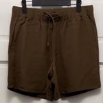 Eileen Fisher NWOT Chocolate Brown Crepe Tencel Blend Pull On Shorts - Sz Small Photo 0