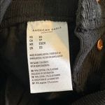 American Eagle  Size Extra Small XS Black Corduroy Overall Dress Skirt Photo 4