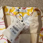ZARA NWT Pleated High Waisted Floral Shorts Size M Photo 6