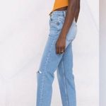 RE/DONE Denim 70s Stove Pipe Button Fly Distressed Hole High Rise Jean Casual 27 Photo 11