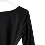 Little black dress long sleeved circle neckline pleated classic vintage simple Size M Photo 1