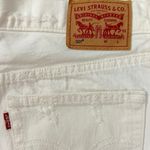 Levi's Levi’s 501 Denim Jean Cutoff Shorts White Women’s 29 Distressed Beach Summer Photo 6