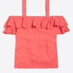 J.Crew  Cold Shoulder Off the Shoulder Ruffle Blouse 2 NWT Photo 0