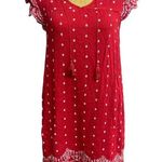 Old Navy summer dress with cap sleeve red white size medium Photo 0