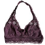 Aerie Free People Bralette Bundle Gray Black Burgundy Lace Coated Size Medium Photo 4