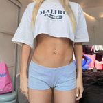 Brandy Melville malibu california white short sleeve crop t shirt Photo 0