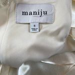 Maniju Manifu Sleek Satin Maxi Dress in Cream Size Small Photo 8