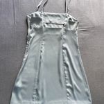 Urban Outfitters Baby Blue Satin Mini Dress Photo 4