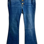 J.Crew Full Length Flare Jeans Women 29 Blue Button Fly Boho Western Casual Pant Photo 0